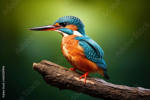 Kingfisher sitting on the tree branch. © MKhalid