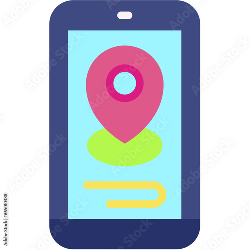 Wallpaper Mural Vector Icon Location, Smartphone, Pin, GPS, Maps, Navigation Torontodigital.ca