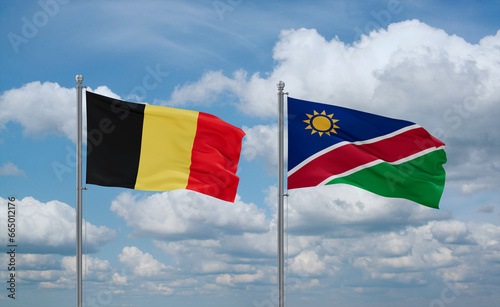 Namibia and Belgium, country relationship concept