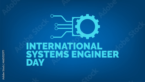 International Systems Engineer Day. Template for banner, greeting card, poster background. Vector illustration