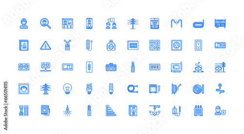 electrician icon set