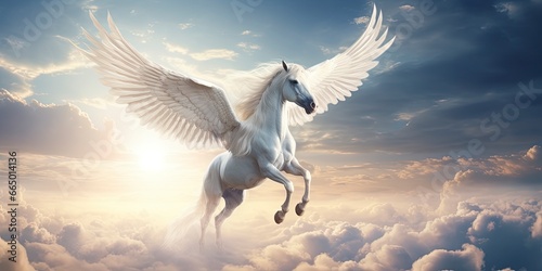 A white horse with wings. © MKhalid