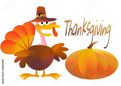 Thanksgiving, turkey, autumn - great for website, email, greeting card, presentation, postcard, book, t-shirt, sweatshirt, sticker, book, gift wrap, printables, banner, template, card, sublimation	