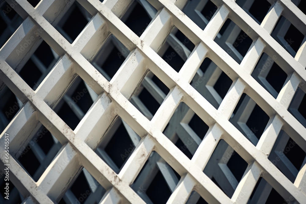 Close Up of White Lattice Fence Close Up of White Lattice Fence
