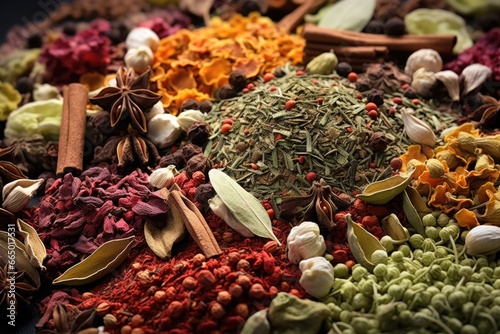 Close Up of Spices and Herbs