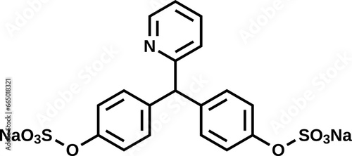 Sodium picosulfate structural formula, vector illustration
