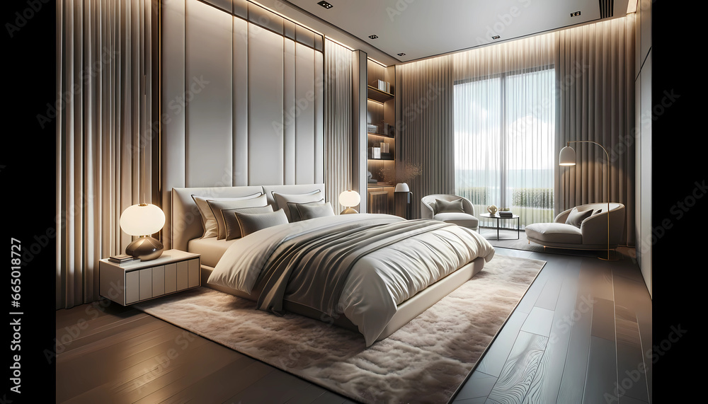 Fototapeta premium Modern Bedroom Interior Design