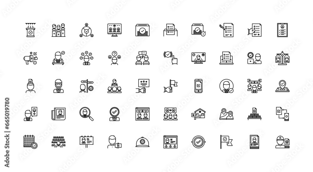 politics icon set
