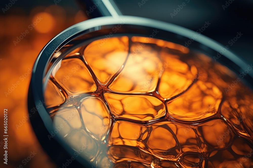 Close-up of Glass with Background Light