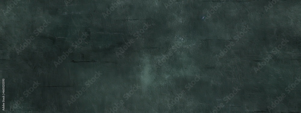 Seamless empty erased green chalkboard background texture. Dirty smudged chalk on blank blackboard with copy space. Restaurant menu display or back to school classroom education concept