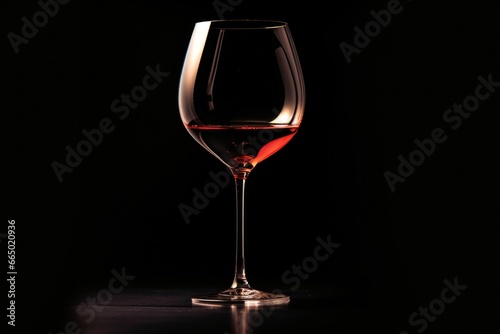Glass of Red Wine on Table