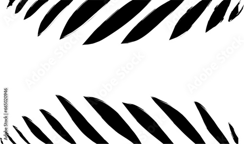 Black and white background with horizontal leaves pattern. 