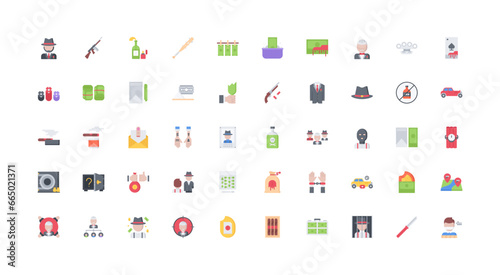 mafia icon set
