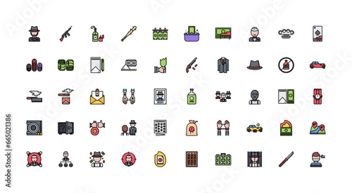 mafia icon set