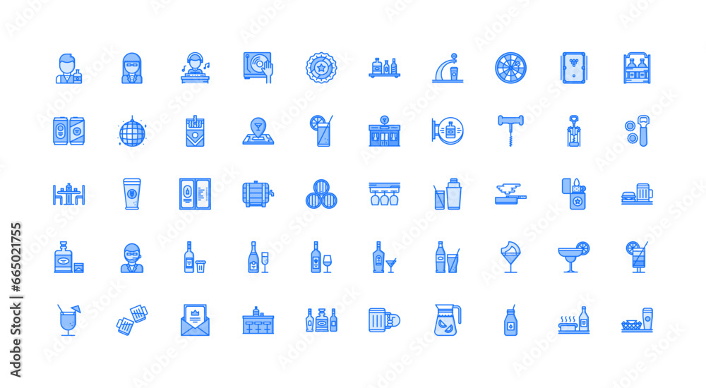 bar icon set bar icon set
