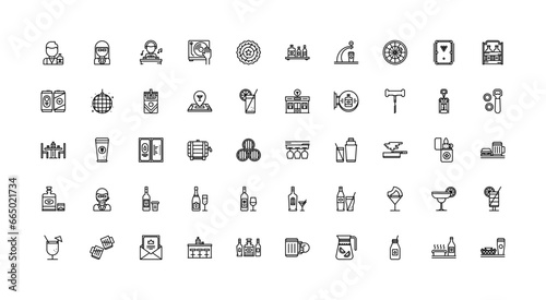 bar icon set