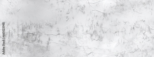 Seamless subtle white plaster wall background texture overlay. Abstract painted stucco or cement grayscale displacement, bump or height map. Simple panoramic banner pattern. photo