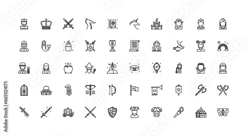 fairy tale icon set