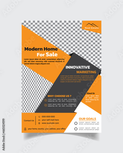 Corporate Flyer Design template, Real Estate Flyer Design, property sale flyer design, flyer design for rent vector file