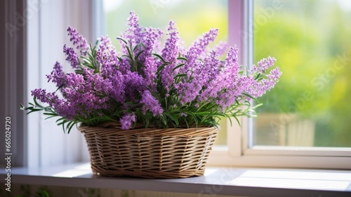 lavender flowers in a pot generated by AI