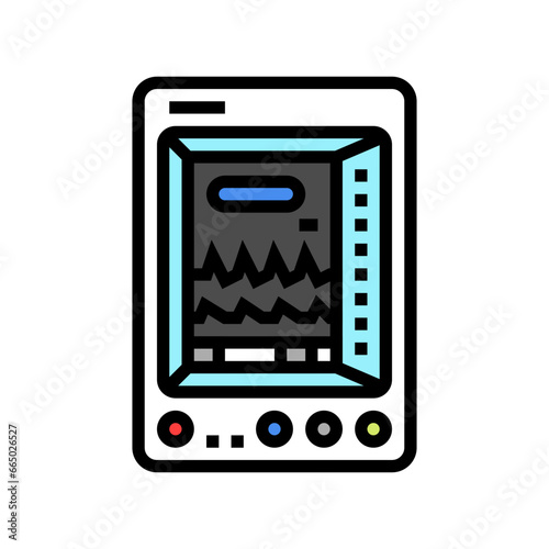 vital signs monitor ambulance color icon vector. vital signs monitor ambulance sign. isolated symbol illustration