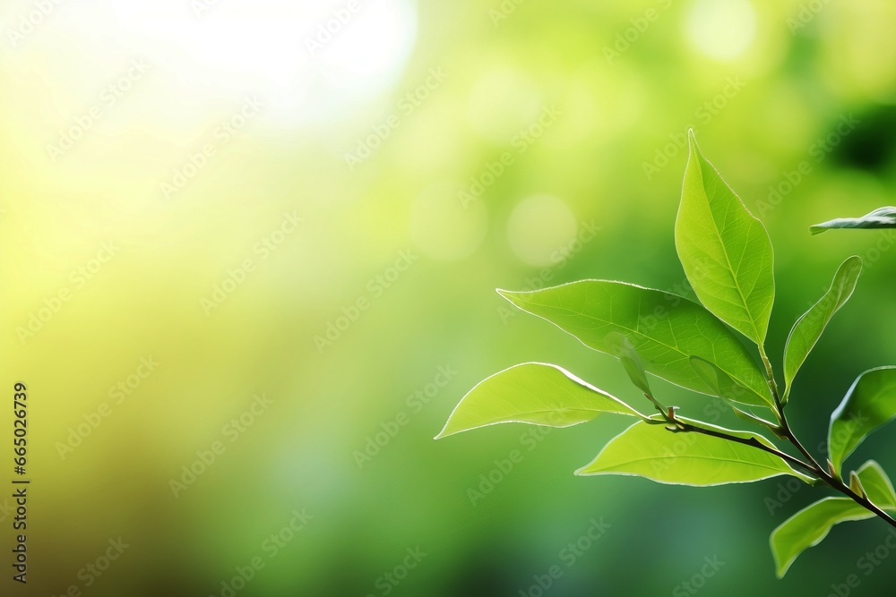 Close up of nature view green leaf on blurred greenery background under sunlight with bokeh and copy space using as background natural plants landscape, ecology wallpaper or cover concept Close up of nature view green leaf on blurred greenery background under sunlight with bokeh and copy space using as background natural plants landscape, ecology wallpaper or cover concept