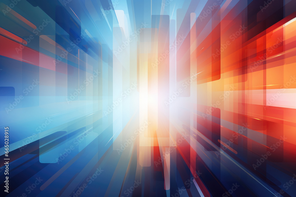 Fototapeta premium abstract blue and orange background with shapes