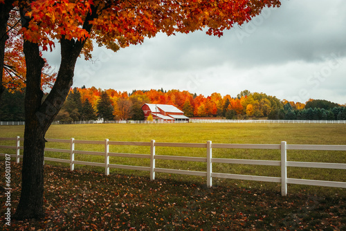 autumn barn in michigan