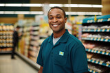 portrait of a supermarket staff