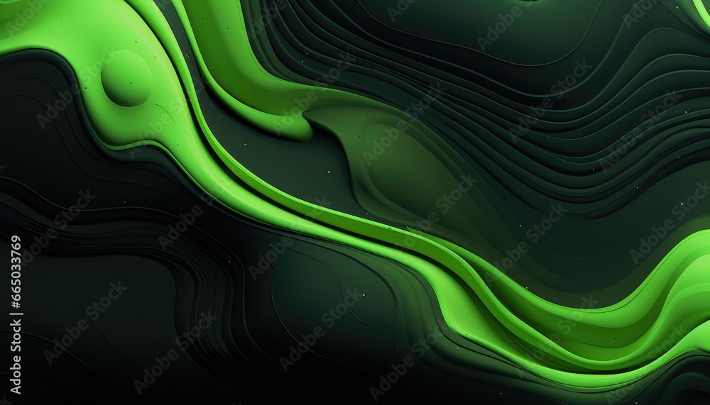 Emerald Creamy Waves on Basalt Black background Emerald Creamy Waves on Basalt Black background
