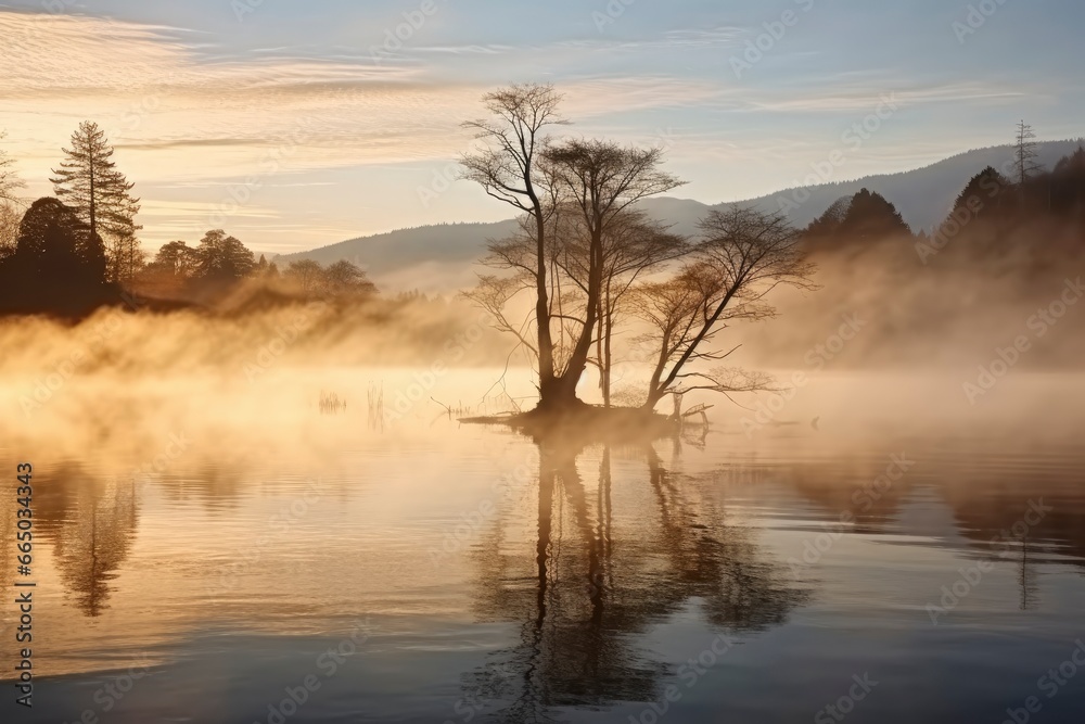 Wanaka's lone willow tree which is situated just off of the lake shore.