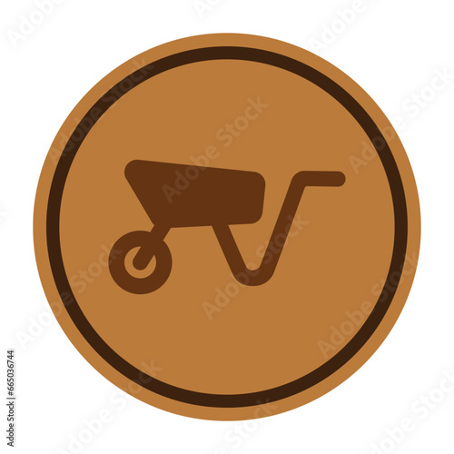 Farm icon, vector, clip art, and symbol. Icon of farm theme concept with a square shape.