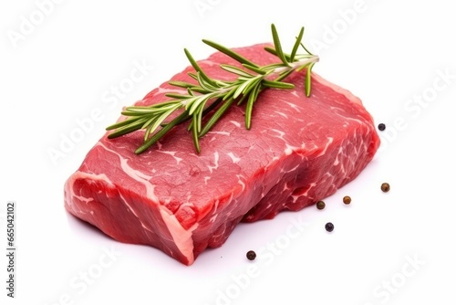 Fillet steak beef meat isolated on white background.