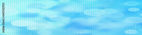 Light blue bokeh panorama background with copy space for text or image, Usable for banner, poster, cover, Ad, events, party, sale, celebrations, and various design works