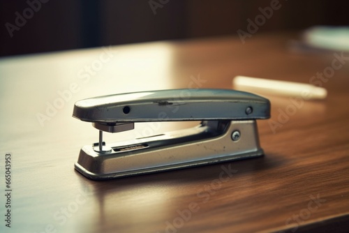 stapler on table. Generative AI photo