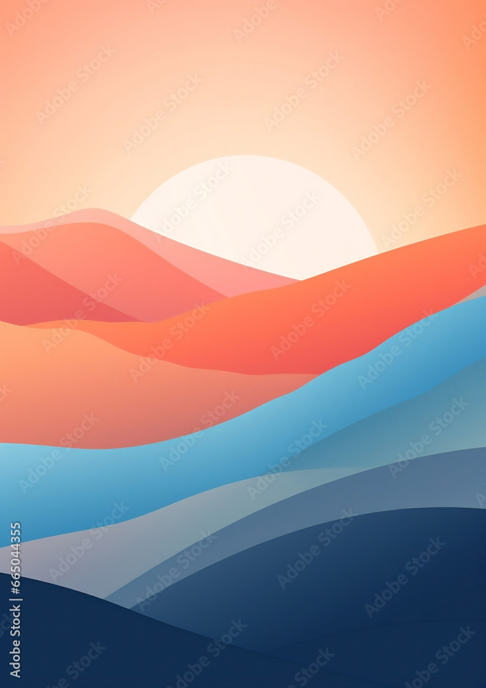 Fototapeta premium Nature sky sunrise mountain sunset landscape hill
