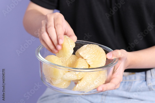 Hand with Fruit photo