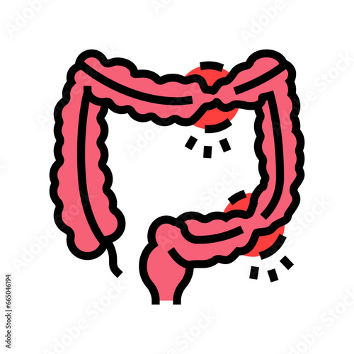 irritable bowel syndrome color icon vector. irritable bowel syndrome sign. isolated symbol illustration