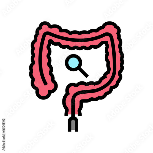 colonoscopy examination color icon vector. colonoscopy examination sign. isolated symbol illustration