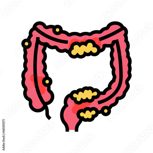 crohn disease gastroenterologist color icon vector. crohn disease gastroenterologist sign. isolated symbol illustration