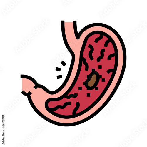 gastric ulcer gastroenterologist color icon vector. gastric ulcer gastroenterologist sign. isolated symbol illustration