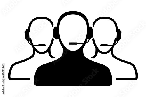 Call Center Customer Service Icon. Vector illustration