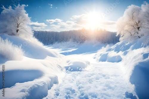 winter landscape with snow © Muhammad