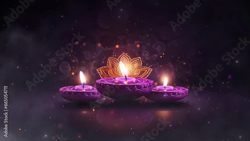 diwali festive of light celebration background animation for social media story. seamless looping time-lapse virtual video animation background.