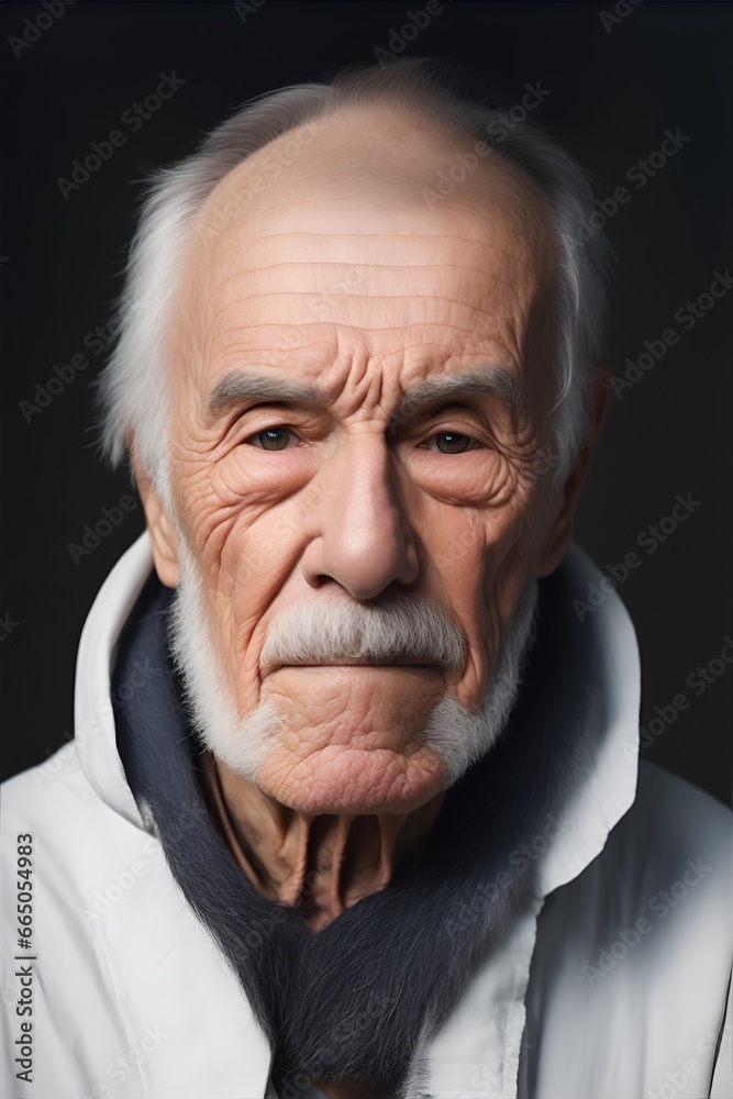 a face portrait of old man