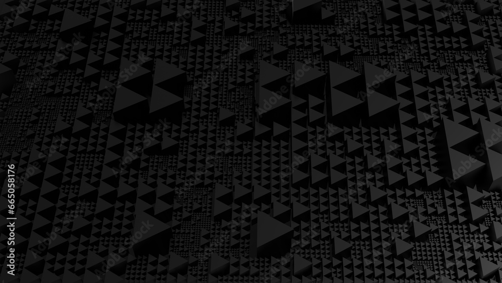 3D Futuristic triangles background Abstract geometric grid pattern