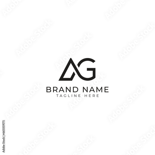 Free Download AG Letter Logo Design with Creative Modern Trendy Typography - GFXLoad