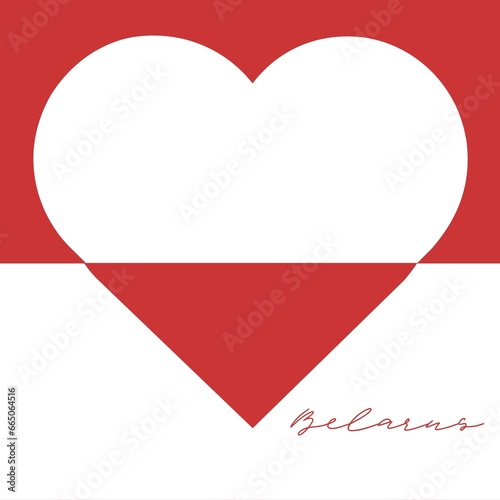 Support Free Belarus white-red background photo