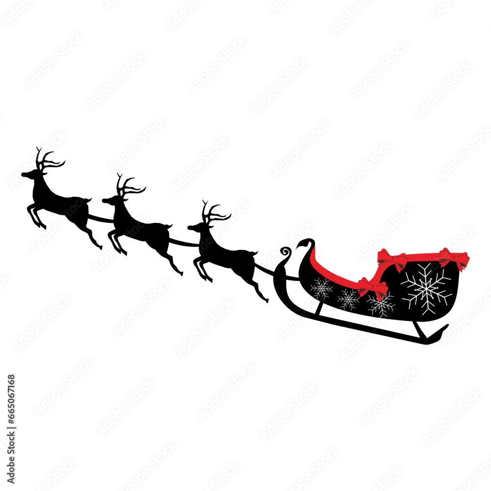 santa claus with sleigh