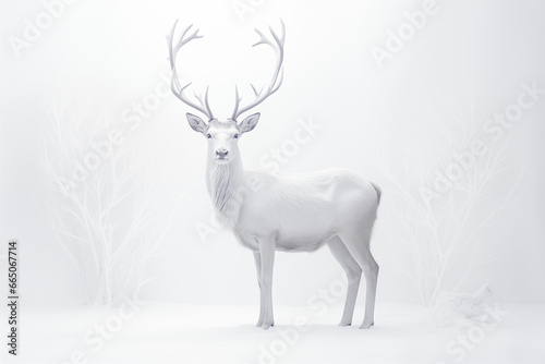 Winter reindeer illustration
